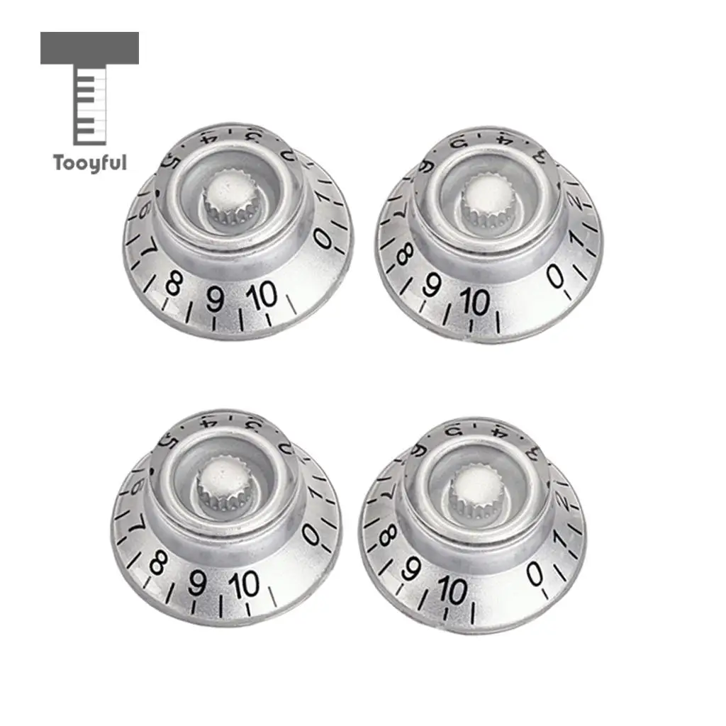 Tooyful 4pcs Guitar Speed Control Knobs Top Hat Knobs for LP Electric Guitar Replacement