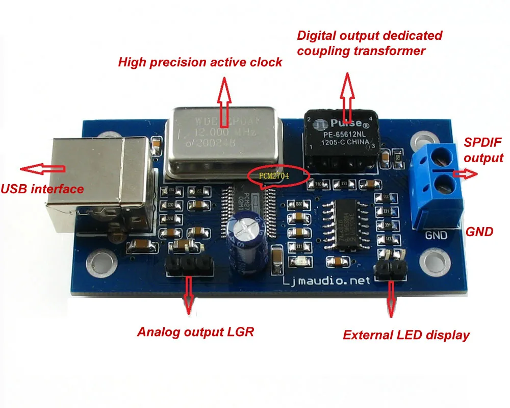 PCM2704 DAC HIFI USB звуковая карта DAC декодер PRO конвертер USB в S/PDIF поддерживает аналоговый выход цифровой SPDIF выход T0768