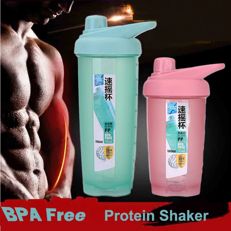 

Protein Shaker Bottle Sports 500ml/700ml Whey Protein Gym Mixer Water Bottle Sport Leakproof High Quality Drinkware Dropshipping