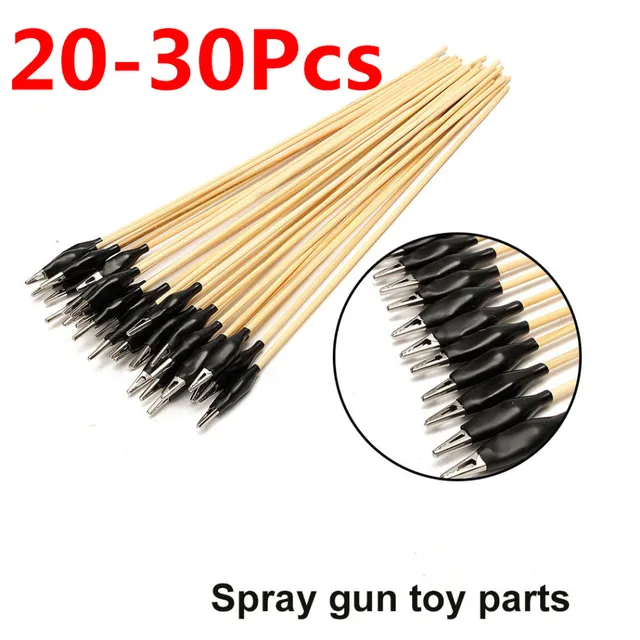 20/30Pcs Kids Alligator Clip Wood Plastic Metal Children Spray Gun Toy Parts Model Building Crocodile Probe Tool Random Color 1