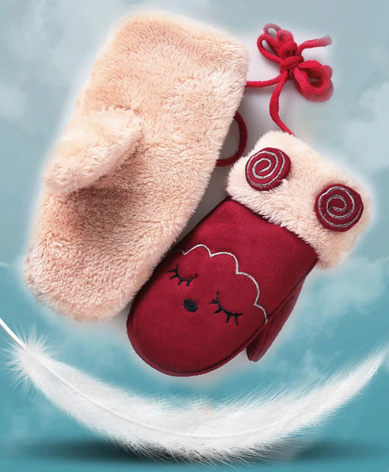 Детские перчатки с героями мультфильмов; Зимние плюшевые перчатки; детские варежки с рисунком кролика; мягкие теплые перчатки для мальчиков и девочек; детские подарки