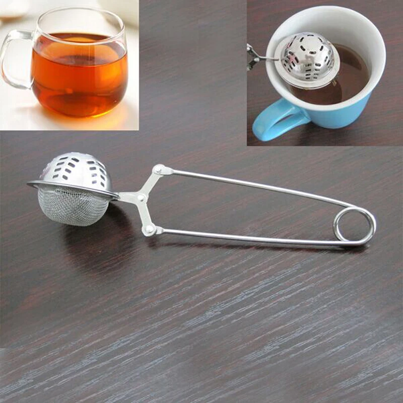 3pcs/lot Loose Spring Stainless Steel Spoon Tea Mesh Ball Infuser