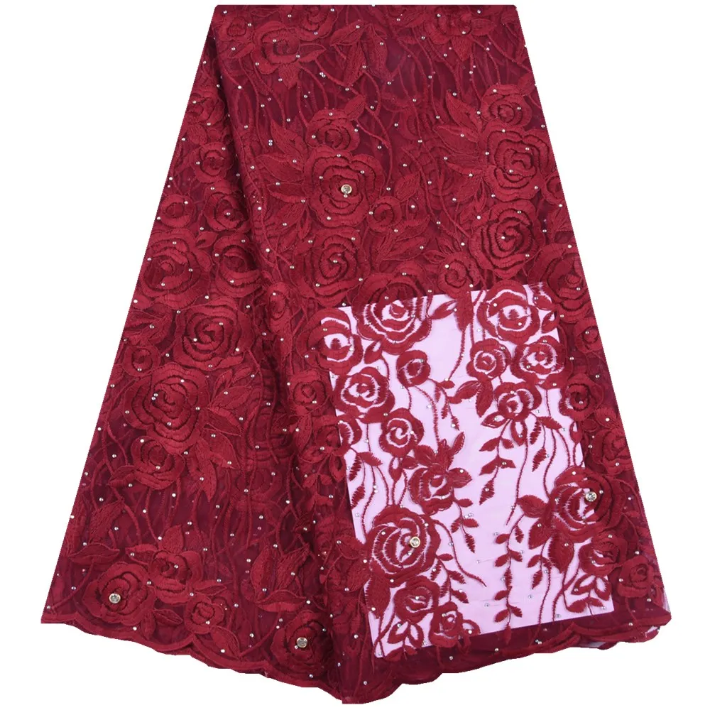 

Top Sale African Dry Lace Fabric New Style French Milk Silk Lace Fabric With Stones Soft Milk Lace Fabric For Wedding Sews F1629