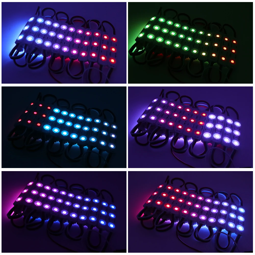 Módulos à Prova Água para Publicidade Pces Ws2811 Rgb Led Strip 5050 3led Sonho Cor Dwaterproof Carta Sinal Backlight 20 dc 12 v 8 Luzes e Iluminação