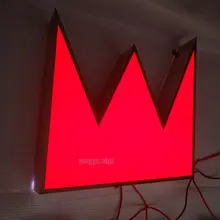 3D светодиодный выполненная на заказ нержавеющая сталь магазин спереди имя вывески