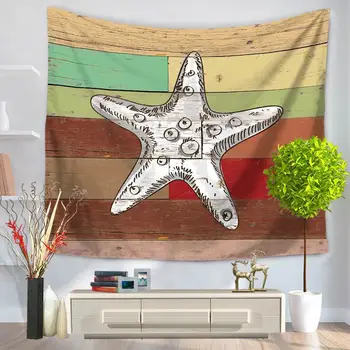 

Starfish Wall Hanging Tapestries Boho Bedspread Beach Towel Yoga Mat Blanket Table Cloth 200*150/150*130