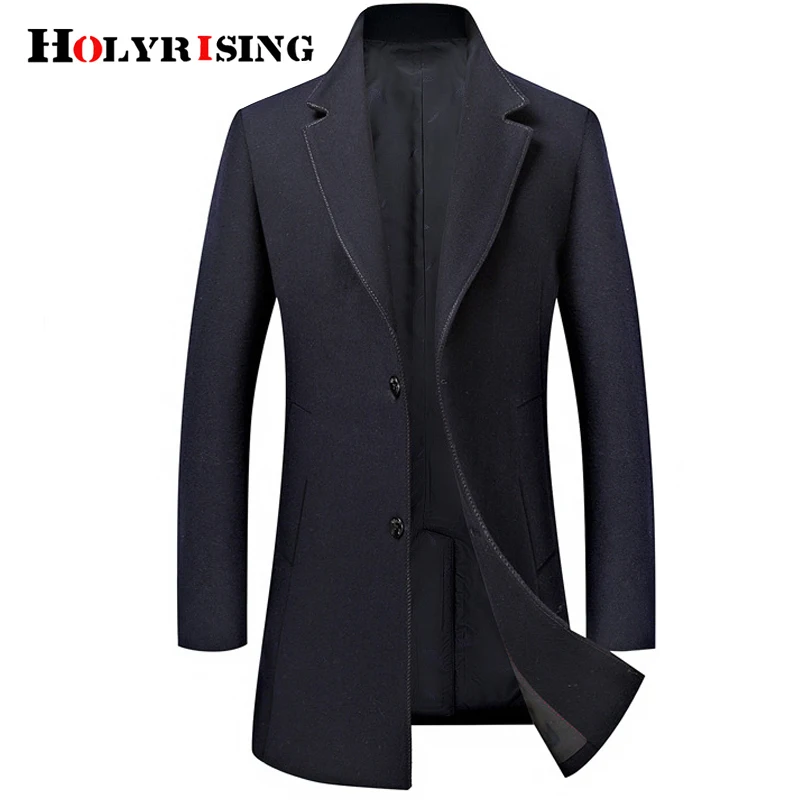 

Holyrising abrigo hombre Winter Jacket Men Wool Jackets Fashion Outerwear Warm Coat Men's Cashmere coat manteau homme 18522-5