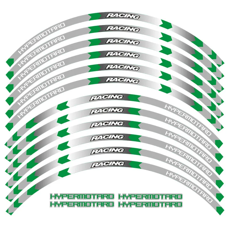 Новинка, высокое качество, 12 шт., подходят для мотоцикла, наклейки на колеса, полоса, отражающая оправа для Ducati HYPERMOTARD 1100SEVOSP 796 821821SP 939