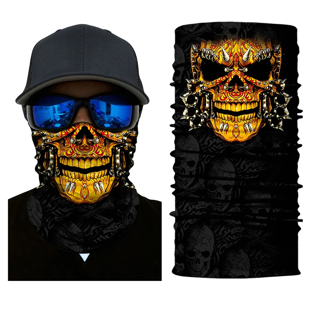 Biker Skull Ghost Full Face Mask Balaclava Tactical Durag Motor Windproof Masks Face Protective Cover Neck Masque For Unisex