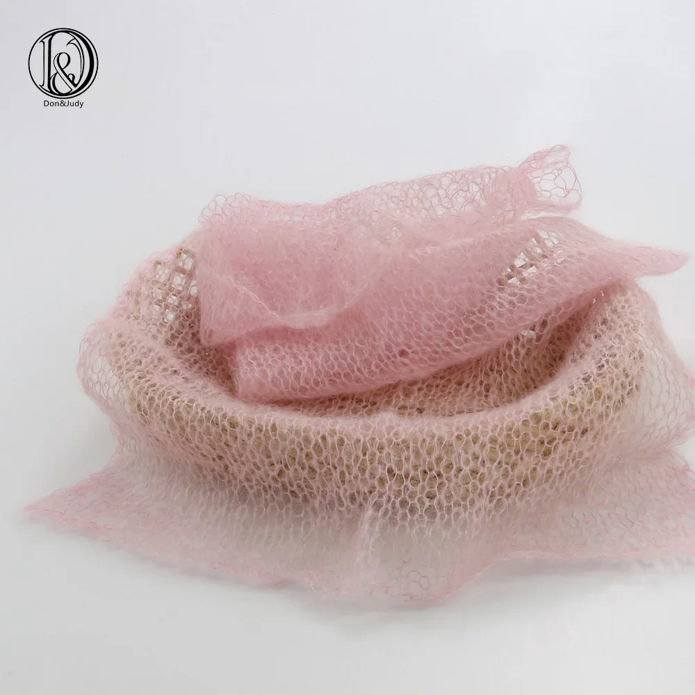 

Handknit Stretch Soft Real mohair Newborn Photo Wraps 60x30cm 2 pcs/lot Newborn photography props BABY SHOWER GIFT