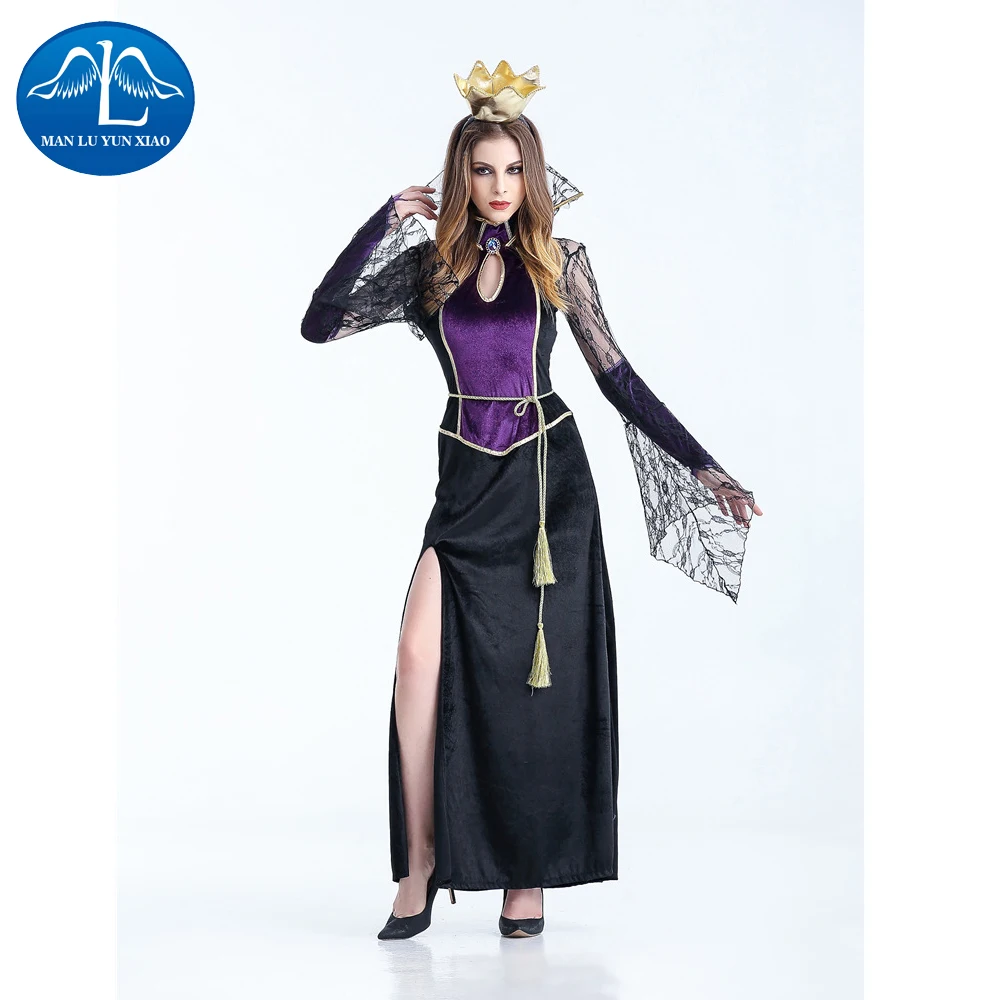 MANLUYUNXIAO костюм ведьмы на Хэллоуин Косплэй костюм длинное платье женщина костюм танцевальное шоу костюмы оптовая продажа