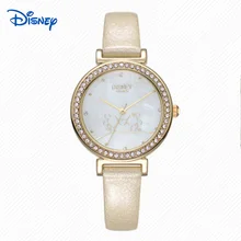 DISNEY watches for women Fashion Crystal quartz watch clock Leather strap waterproof ladies Watch montre femme