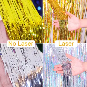 

Huiran Metallic Fringe Table Skirt Wedding Birthday Party Decor Event Party Supplies Halloween Easter Decoration Baby Shower