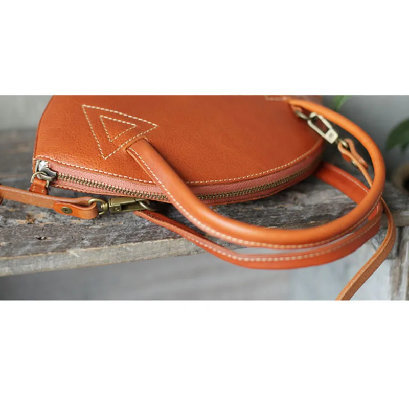 AETOO Original literary handbag retro Sen shell bag ethnic style handmade leather handbags leather shoulder bag