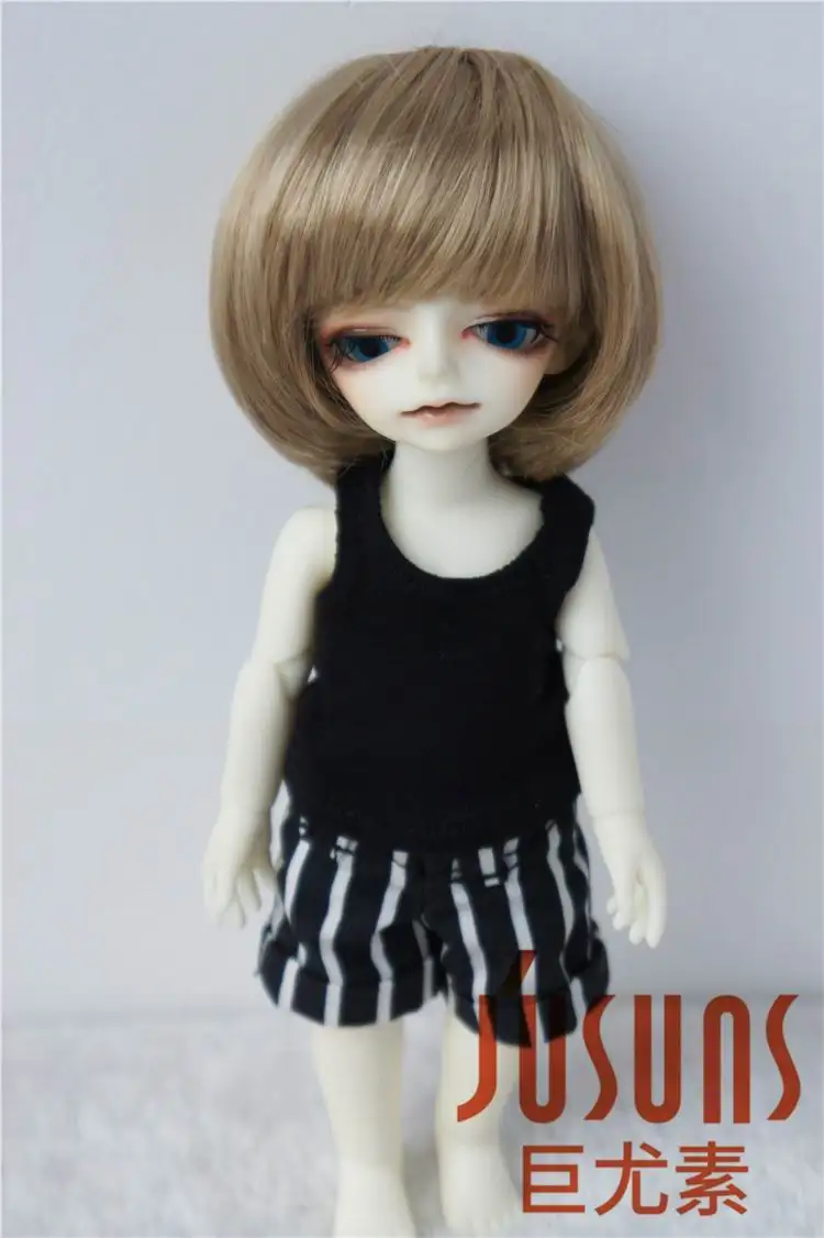 JD019 1/12 1/8 Популярные Короткие парики для мальчиков BJD куклы Размер 4-5 дюймов 5-6 дюймов Высокое качество синтетические мохеровые волосы