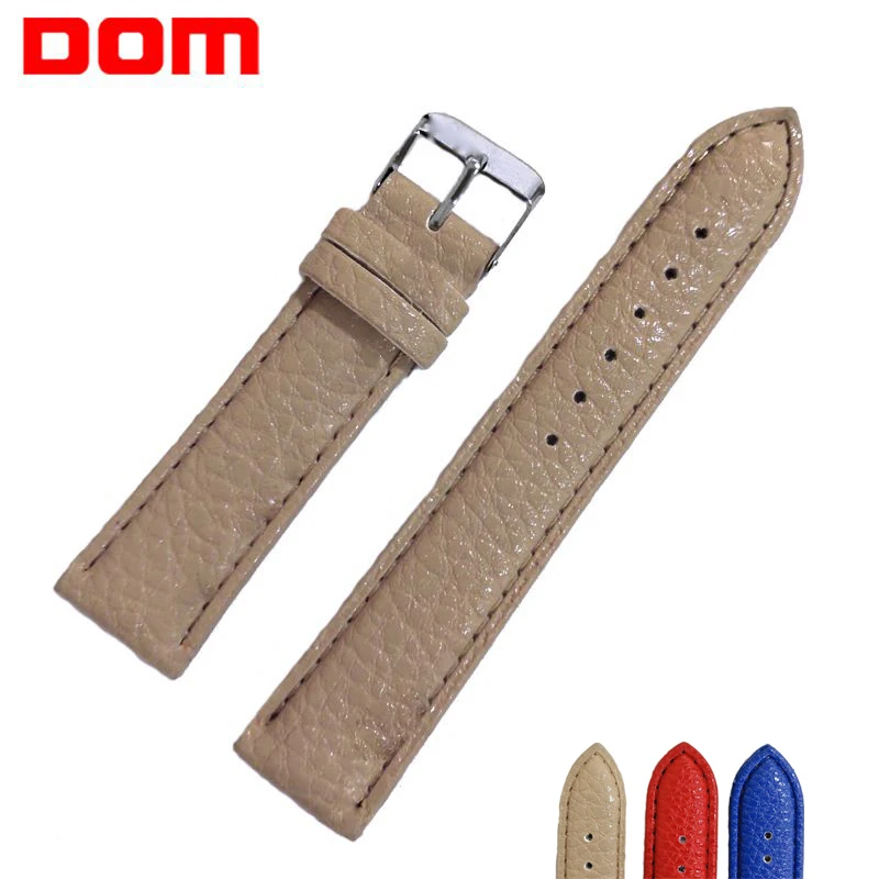 

DOM 20mm Watch Strap Women Watch Bracelet Belt High Quality Waterproof Leather Strap Watch Band Watch Accessories Wristband