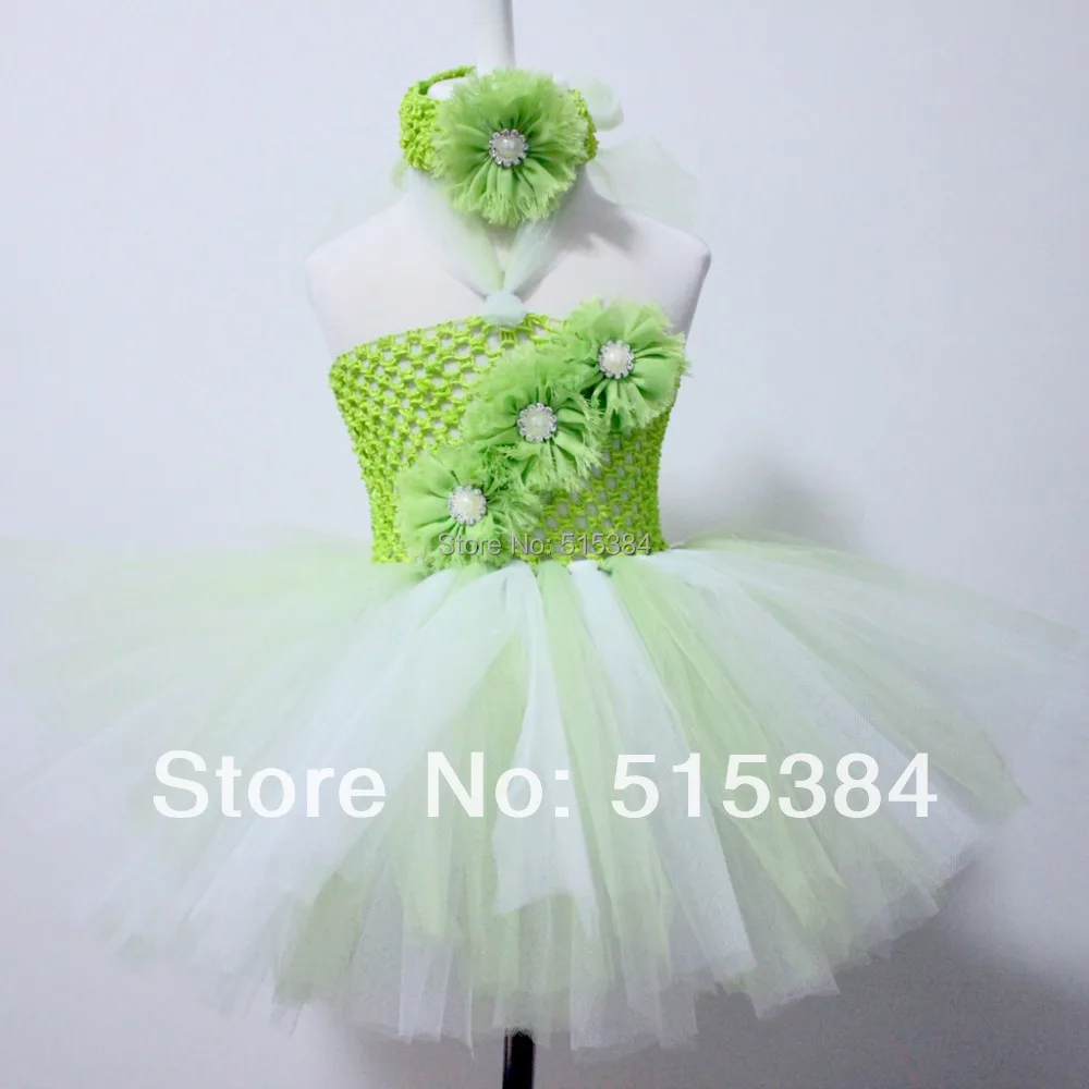 lime green tutu dress for lovely baby girls flower tutu dress 2014 New