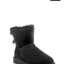 Угги с бантиком BAILEY MINI удобные и теплые Благодаря подкладке Borrego цвета черный