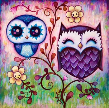 

5D Diy Diamond Embroidered Painting Cross Stitch Resin Owl Decoration Round Diamond Painting Decoration