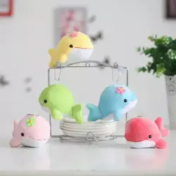 Kawaii Dolphin плюшевые заполненные игрушки цепь присоска подвеска Кукла животного из мультфильма женщина брелок со стразами свадебный подарок