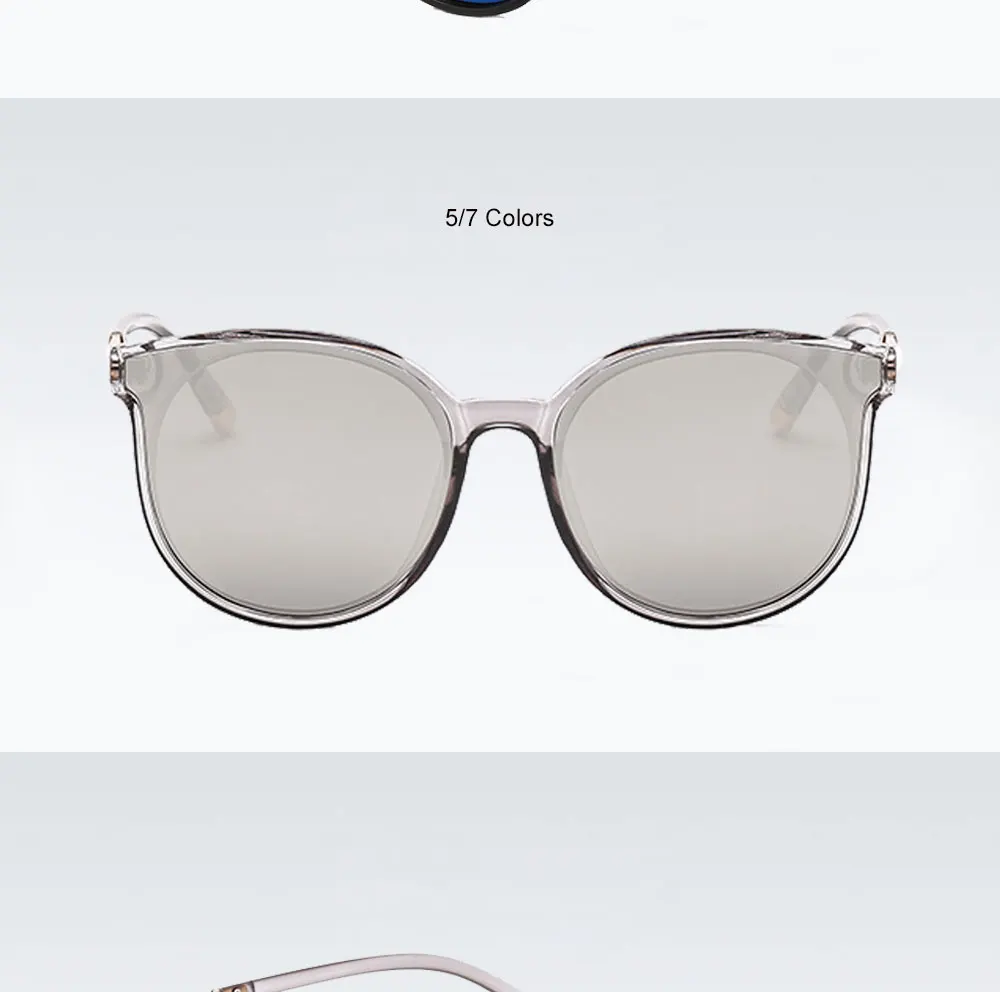 VEGA Eyewear Fashion Oval Oversized Sunglasses Women Cat Eye Glasses Ladies Big Mirrored Sun gla ( (9)