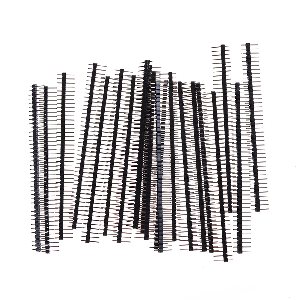 20Pcs Single Male Pin Header For Arduin 1x40 Row 2.54 Breakable Connector Strip Board Module Electronic Part Elektronik 40 Pins 20Pcs Single Male Pin Header For Arduin 1x40 Row 2.54 Breakable Connector Strip Board Module Electronic Part Elektronik 40 Pins