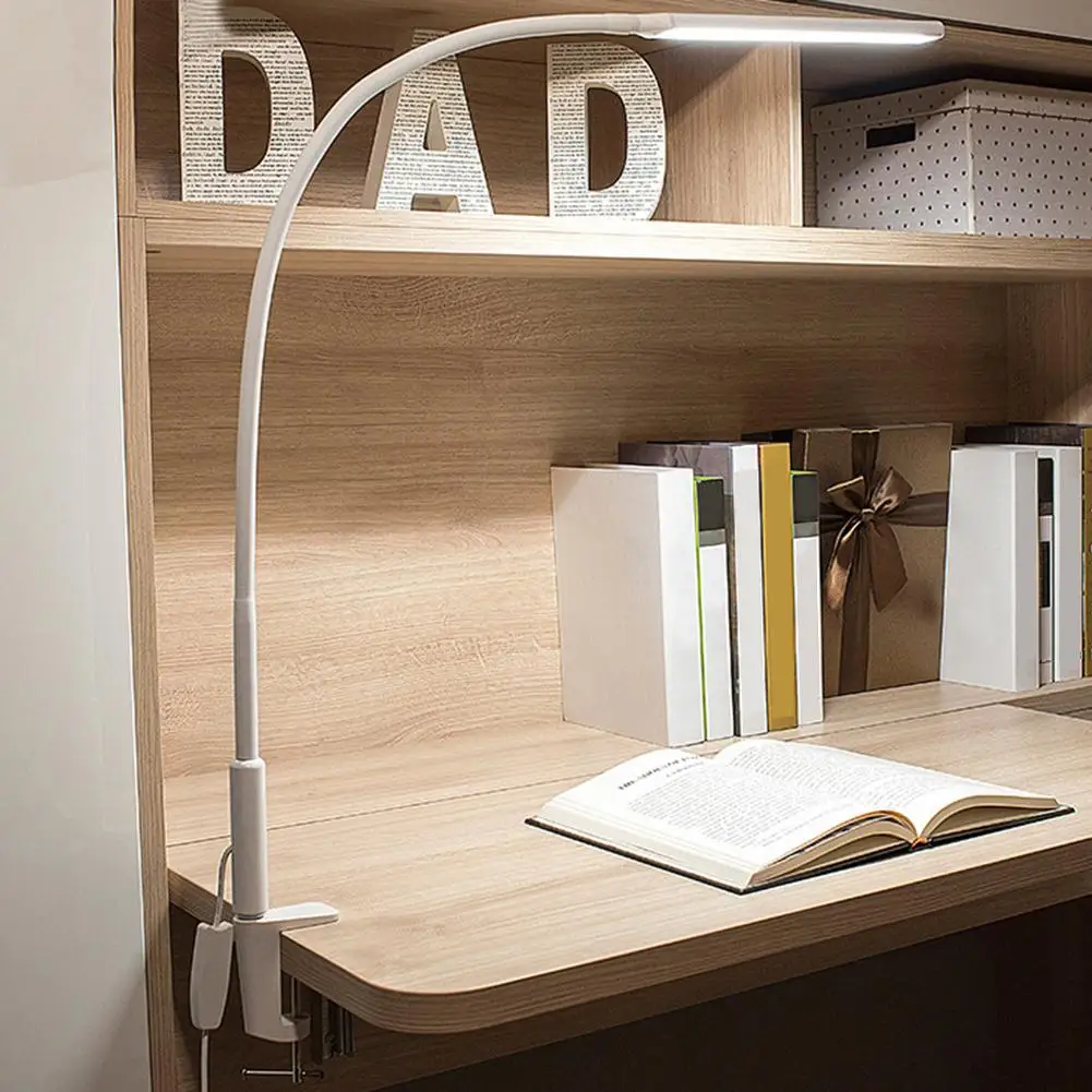  Table Clip Lamp Portable Long Arm Office USB Adjustable Eye Protection Desk Lamp Bedroom LED Light  - 33051391654