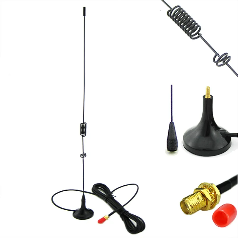 Gran venta UT-106-antena magnética VHF UHF para Walkie Talkie Baofeng UV 82 UV-5R BF-888S GT-3TP Ham, accesorios de Radio WlgQRRDJ