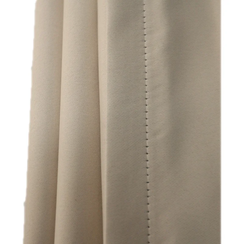 Forro de tela Beige moderno Cortinas para la sala de tul blanco pura telas Cortinas tratamiento de salón X475 #30