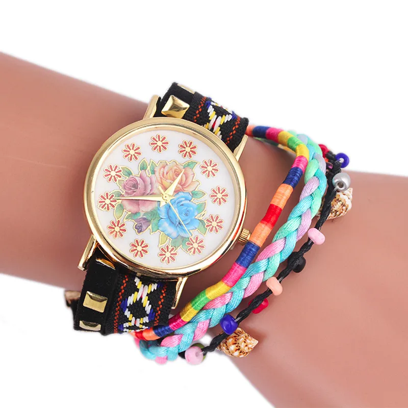 

Women Ladies Watch Pattern Strap Colorful Bracelet Quartz Wrist Watch reloj zegarki damskie relojes mujer reloj mujer kadin saat