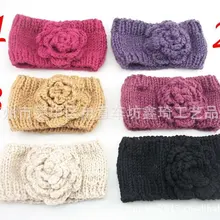 2013 вязаная головная повязка ручной работы крючком ободок с цветами стиль головной убор смешанный цвет 50 шт