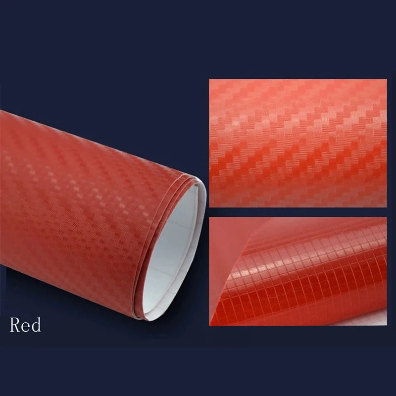 DIY 127*50cm 3D Waterproof Carbon Fiber Vinyl Car Wrap Sheet Roll Film Sticker Decal