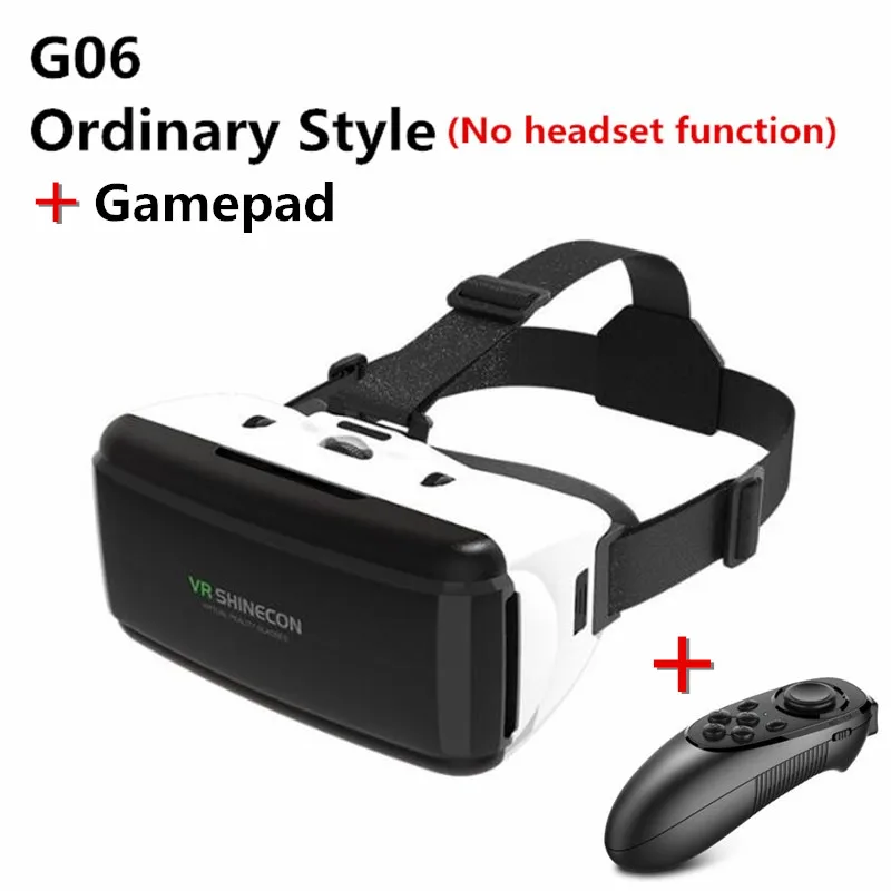 Most Popular XJvLD Original VR Virtual Reality 3D Glasses Box Stereo VR Google Cardboard Headset Helmet for IOS Android Smartphone,Bluetooth Rocker