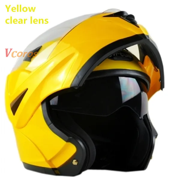 VCOROS 802, флип-ап, мотоциклетный шлем, мужские, мото, ciclista casco, мото модульный шлем, женский, емкость, двойной объектив, Мото шлем, s m l xl - Цвет: 6