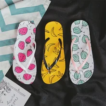 Летние пляжные вьетнамки; сандалии; женские шлепанцы; женские сандалии на плоской подошве; Вьетнамки с фруктами; Sandalias De Verano Para Mujer