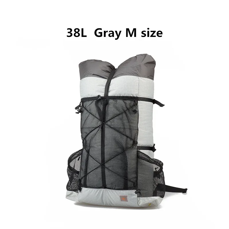 3F UL GEAR Рюкзак для походов на природу походный рюкзак легкий безрамный походный рюкзак 26L/38L - Цвет: 38L Gray M Size