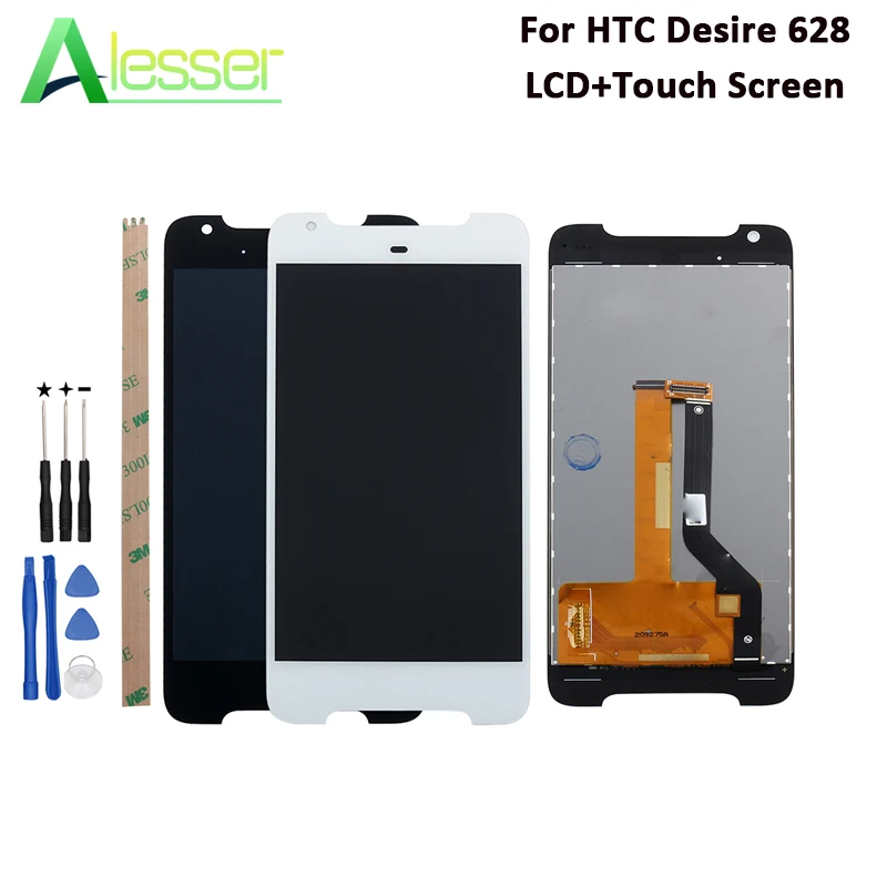 

Alesser For HTC Desire 628 LCD Display And Touch Screen 5.0'' Tested Assembly For HTC Desire 628 dual sim Phone +Tools +Adhesive