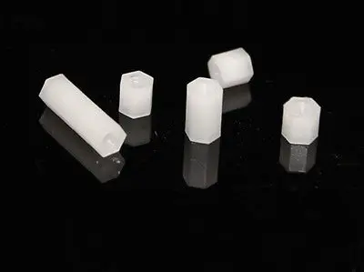 

100pcs M4X10mm Nylon Hexagonal Pillar Nut Tapped Spacer