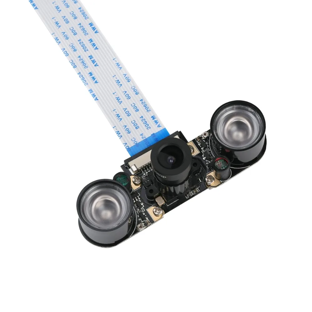 

Raspberry Pi 4 Camera Module Night Vision Camera with 3.6mm Adjustable Focal Length 2pcs IR Sensor LED Light 1080P for RPI 3