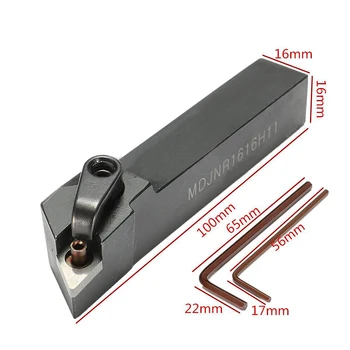 

1pc Index External Tool Holder MDJNR1616H11 + 2pcs Wrench For DNMG1104 Insert Lathe Turning Tool