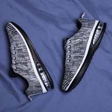 Горячие стиль air подушки Летающий трикотажные кроссовки лето для мужчин's повседневное Бег Фитнес обувь прогулочная