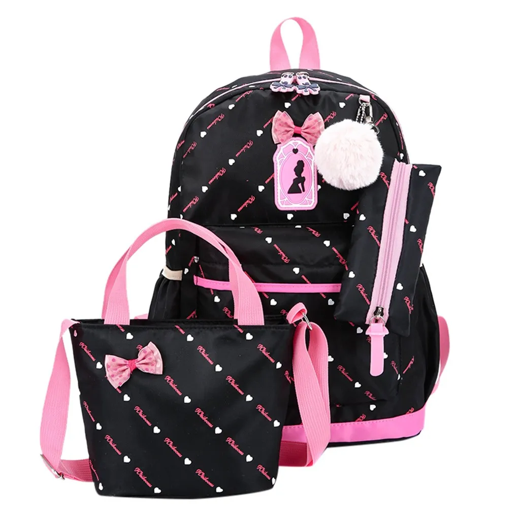 

Maison Fabre Women Multi Piece School Bag Print Large Capacity Backpack Bow Female Nylon Travel Preppy School Bags For Teenagers