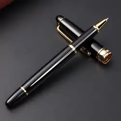 Роскошная Черная золотая металлическая шариковая ручка креативный индивидуальный логотип ручки для подписи высокого качества Бизнес