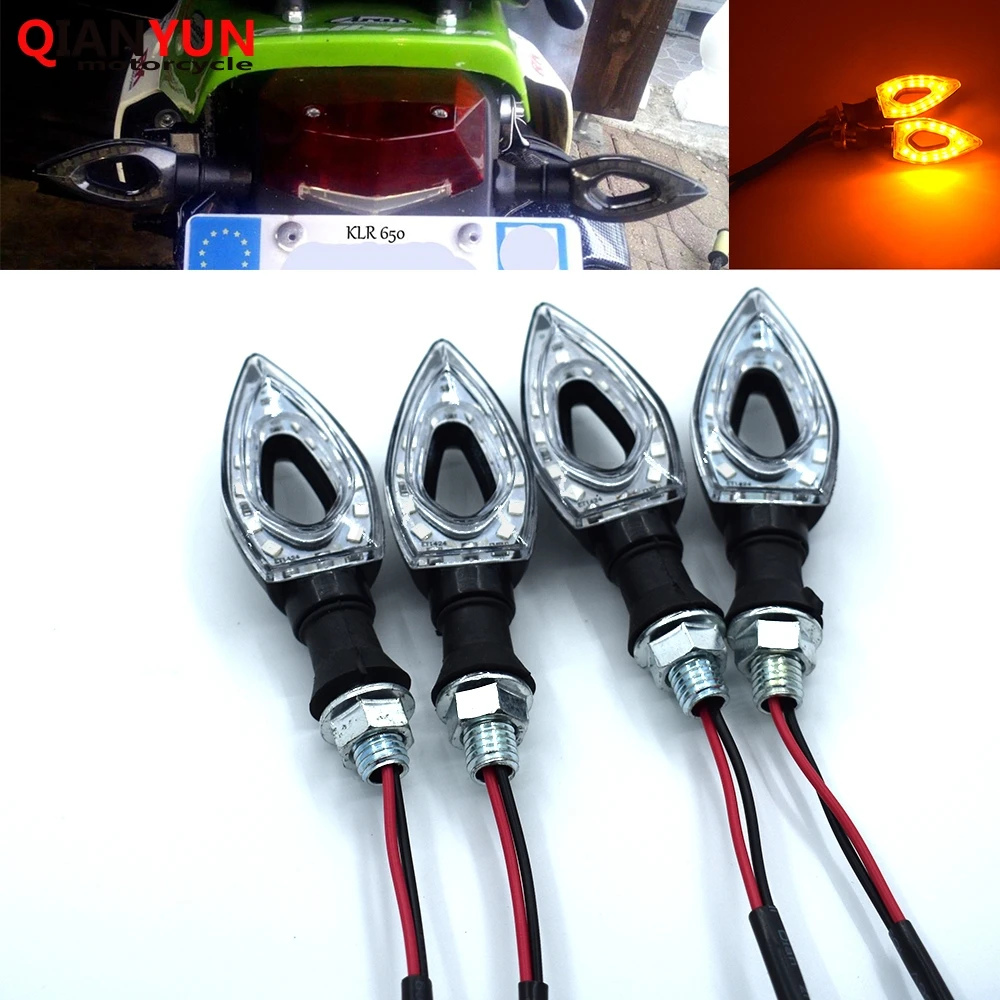 

Universal Motorcycle LED Turn Signal Lights Flashing 12 LED Amber Flash for Yamaha R1 R6 R125 R15 FZ16 FZ1 MT09 MT07 FZ6 XJR1300