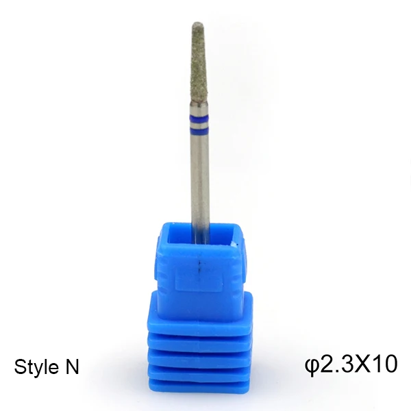 Long(double blue) BNG вращающаяся щетка для чистки ногтей, твердосплавное сверло для электрической дрели, машинка для маникюра, педикюра, 3/32 дюймов, сверло для кутикулы, пилочка, инструменты - Цвет: Long(double blue)