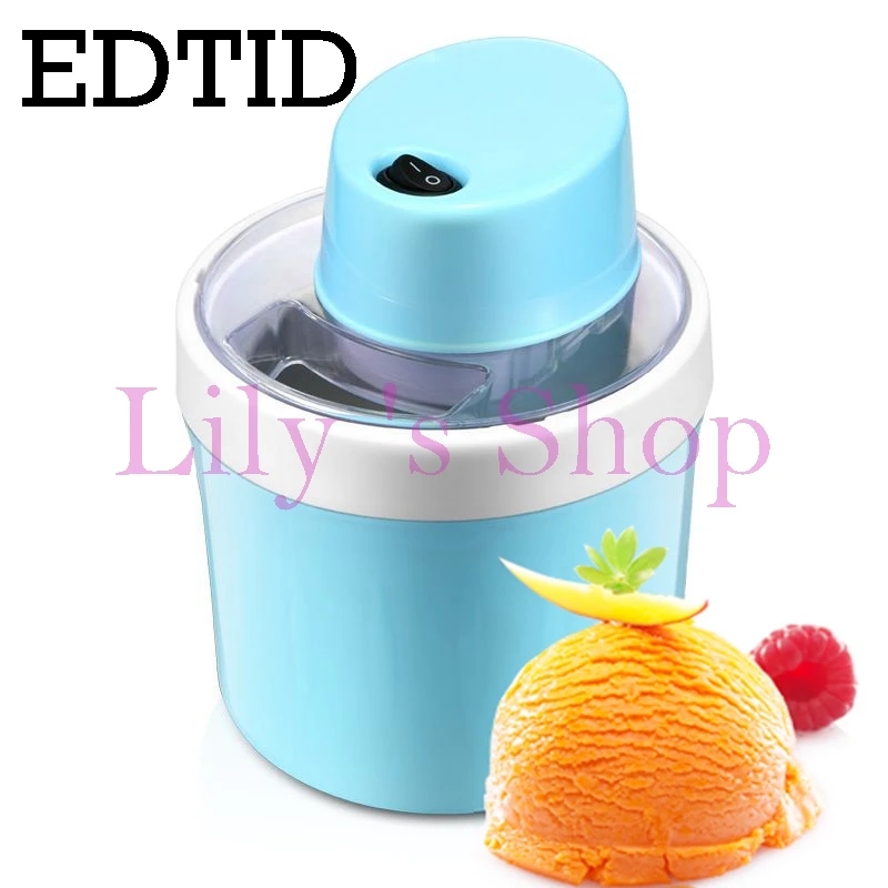 

EDTID MINI DIY Electric Automatic Soft Ice Cream Machine Cool Icecream Maker Frozen Fruit Dessert Freezer Milkshake Blender 0.5L