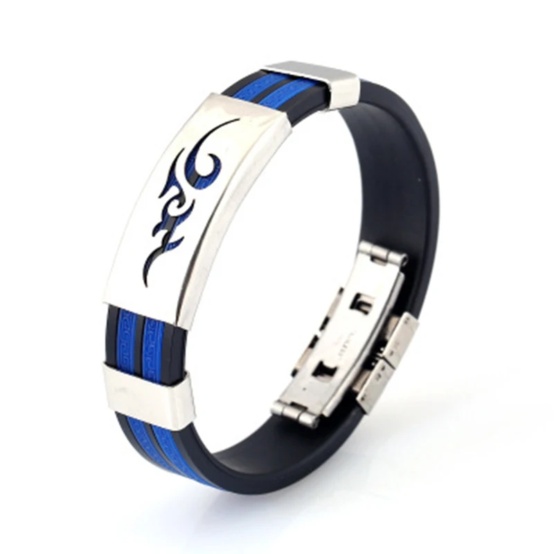 Qevila 2019 Hot Bracelet Men Fashion Fire Simple Stainless Steel Adjustable Bracelets for Men Korean European Style Bangles Gift (3)