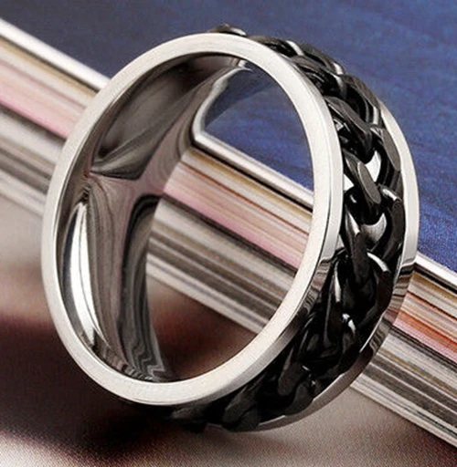 100 шт смешанный лот плетеная цепочка из нержавеющей стали кольца мужское вращающееся кольцо качественные ювелирные изделия