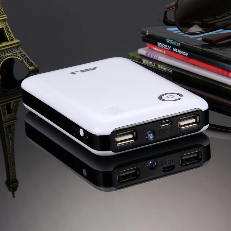 HAWEEL пластиковый внешний аккумулятор, портативная коробка, 4x18650 батареи для iPhone Galaxy, без батареи, случайный цвет