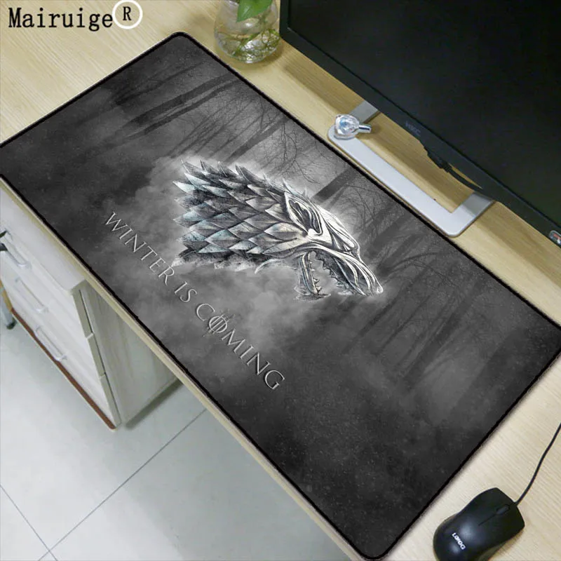 

Mairuige Game of Thrones mouse pad gamer 900x400mm notbook mouse mat large gaming mousepad Locking Edge mouse PC desk padmouse